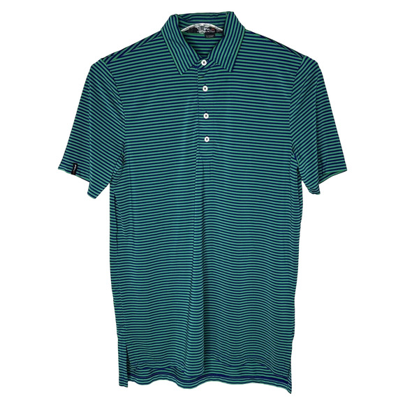 Ralph Lauren RXL Shirt Men Small Green Blue Stripe Golf Polo Preppy‎ Outdoors - Picture 1 of 5